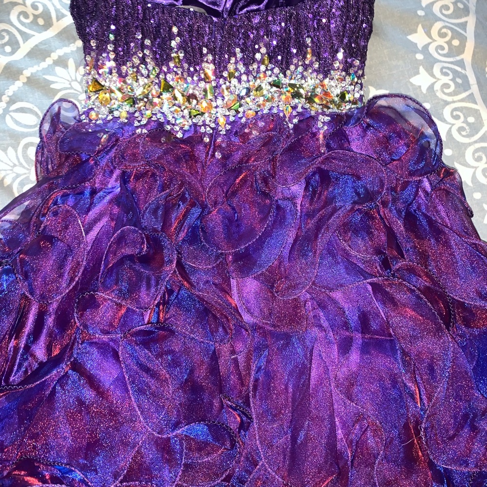 Purple quiceanera and homecoming formal dress - Picture 2 of 4